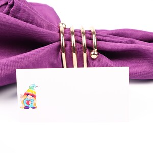 Name Place Card, Zomer Hippie Gnome Tafelsetting, Gasten zitplaatsen Arrangement, Tafel Decor, Buffet Food Label, Tent Opgevouwen / Stijl 7
