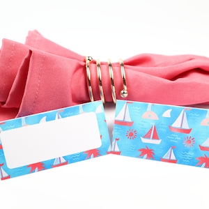 Name Place Card, Beach-time tafelsetting, Gastenverblijf, Tafeldecor, Buffet Food Label, Tent gevouwen / stijl 1