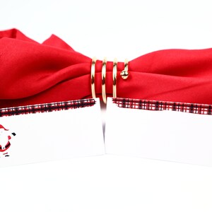 Naam Place Card, Santa Clause Kerstmis, Gast Zitplaatsen Arrangement, Tafel Decor, Buffet Food Label, Tent Gevouwen / Stijl 10
