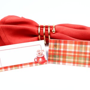 Naam Place Card, Merry Christmas, Guest Seating Arrangement, Tafel Decor, Buffet Food Label, Tent Gevouwen / Stijl 11