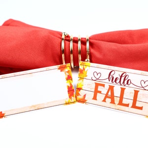 Naam Place Card, Herfst Bright, Gast Zitplaatsen Arrangement, Tafel Decor, Buffet Food Label, Tent Gevouwen / Stijl 4