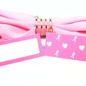 Naam Place Card, Breast Cancer Pink Ribbon, Guest Seating Arrangement, Tafel Decor, Buffet Food Label, Tent Gevouwen / Stijl 6