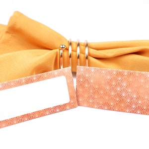 Name Place Card, Orange Deco Tafelsetting, Gastenverblijf Arrangement, Tafeldecor, Buffet Food Label, Tent Gevouwen /Stijl 2