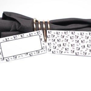 Naam Plaats Kaarten, Hond / Puppy Gezicht Tafel Decor, Buffet Voedsel Label voor Hondenfeesten, Huisdier Evenementen en Dierenliefhebbers - Stijl 4