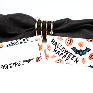 Naam Place Card, Halloween, Gast Zitplaatsen Arrangement, Tafel Decor, Buffet Food Label, Tent Gevouwen / Stijl 13