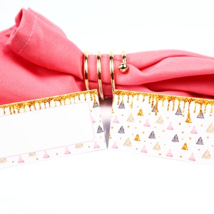 Naam Place Card, Kerstmis, Gast Zitplaatsen Arrangement, Tafel Decor, Buffet Food Label, Tent Gevouwen / Stijl 6