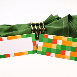 St Patrick's Day Ierse Naam Plaats Kaart, Tafel Instelling, Gast Zitplaats Arrangement, Tafel Decor, Buffet Eten Label, Tent Gevouwen /Stijl 27