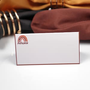 Name Place Card, Melanin Rainbow Tafelsetting, Gastenverblijf Arrangement, Tafeldecor, Buffet Food Label, Tent Gevouwen /Style 3