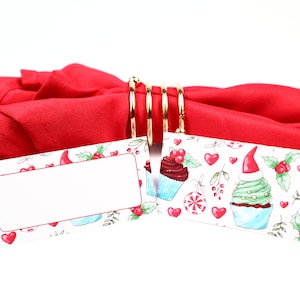 Naam Place Card, Christmas Cupcakes, Guest Seating Arrangement, Tafel Decor, Buffet Food Label, Tent Gevouwen / Stijl 19