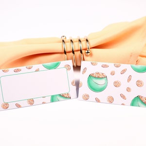 St Patrick's Day Irish Name Place Card, Tafelsetting, Gast Zitplaats Arrangement, Tafeldecor, Buffet Food Label, Tent Gevouwen /Stijl 15