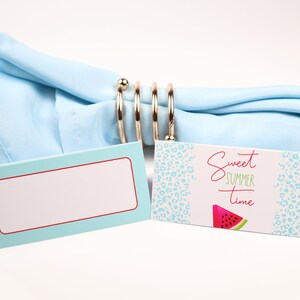 Name Place Card, Watermeloen Tafelsetting, Gastenverblijf Arrangement, Tafeldecor, Buffet Voedsel Label, Tent Gevouwen / Stijl 5
