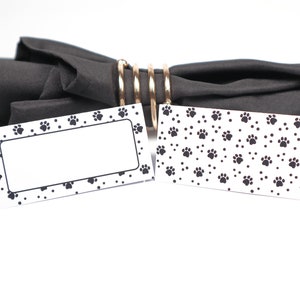 Cartes de place nominatives, décoration de table en forme de patte de chien, étiquette de nourriture de buffet pour les fêtes de chiens, les événements pour animaux de compagnie et les amoureux des animaux – Style 1