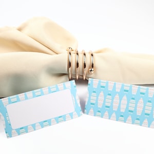Name Place Card, Beach Party Tafelsetting, Gastenverblijf arrangement, Tafel Decor, Buffet Food Label, Tent Opgevouwen / Stijl 2