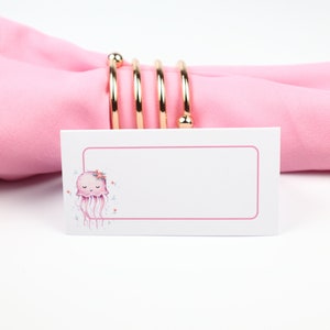 Name Place Card, Kwallen Tafelsetting, Gastenverblijf arrangement, Tafeldecor, Buffet Voedsel Label, Tent Opgevouwen /Stijl 44
