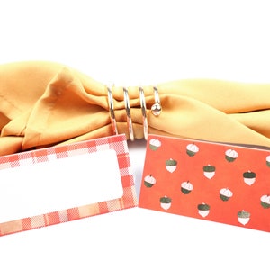 Naam Place Card, Herfst Design Tafel setting, Gast Zitplaatsen Arrangement, Tafel Decor, Buffet Food Label, Tent Opgevouwen / Stijl 9