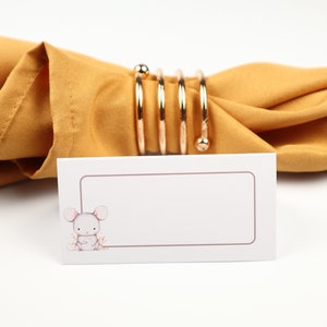 Name Place Card, Muis Tafelsetting, Gastenverblijf Arrangement, Tafeldecor, Buffet Voedsel Label, Tent Opgevouwen /Stijl 42