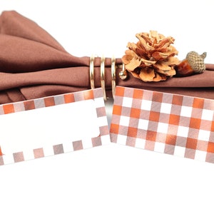 Naam Place Card, Luxury Fall, Guest Seating Arrangement, Tafel Decor, Buffet Food Label, Tent Gevouwen / Style 8
