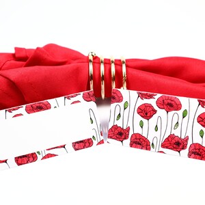 Naam Place Card, Remembrance Poppy, Guest Seating Arrangement, Tafel Decor, Buffet Food Label, Tent Folded / Style 2