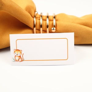 Name Place Card, Leopard Tafelsetting, Gastenverblijf Arrangement, Tafeldecor, Buffet Voedsel Label, Tent Opgevouwen /Stijl 21