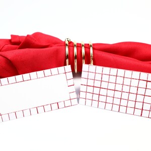 Naam Place Card, Remembrance Red, Guest Seating Arrangement, Tafel Decor, Buffet Food Label, Tent Folded / Style 3