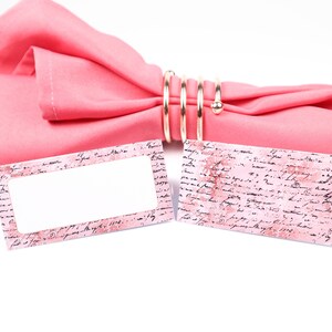 Naam Place Card, Rose-Gold Vintage Tafel setting, Gast zitplaatsen arrangement, Tafel Decor, Buffet Food Label, Tent Gevouwen / Stijl 12