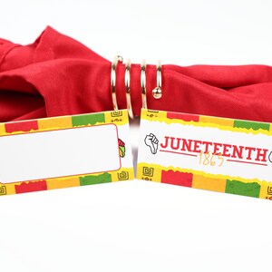 Name Place Card, Juneteenth Tafelsetting, Gastenverblijf Arrangement, Tafeldecor, Buffet Food Label, Tent Gevouwen /Stijl 1