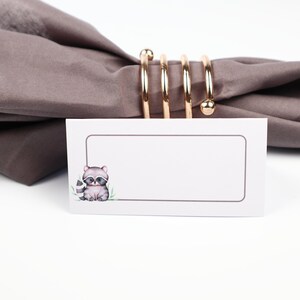 Name Place Card, Wasbeer Tafelsetting, Gastenverblijf Arrangement, Tafeldecor, Buffet Food Label, Tent Gevouwen /Stijl 45