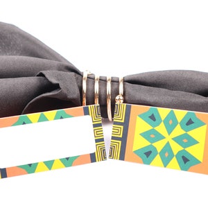 Name Place Card, Afrikaanse traditionele tafelsetting, Gastenverblijf, Tafeldecor, Buffet voedsellabel, Tent gevouwen / stijl 3