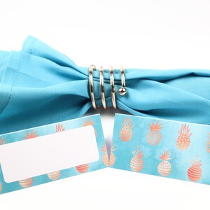 Name Place Card, Zomer Ananas Tafelsetting, Gasten zitplaatsen Arrangement, Tafel Decor, Buffet Food Label, Tent Opgevouwen / Stijl 5