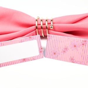 Naam Place Card, Rose-Gold Pink Table Setting, Guest Seating Arrangement, Table Decor, Buffet Food Label, Tent Folded / Style 6