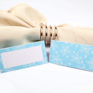 Name Place Card, Beach Party Tafelsetting, Gastenverblijf Arrangement, Tafel decor, Buffet Food Label, Tent opgevouwen / stijl 4