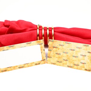 Naam Plaatskaart, Kerst Vintage, Gast Zitplaatsen Arrangement, Tafel Decor, Buffet Voedsel Label, Tent Gevouwen / Stijl 31