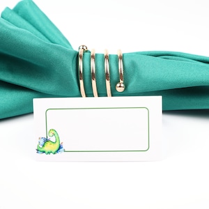 Name Place Card, Diplodocus Dinosaur Tafelsetting, Gastenverblijf Arrangement, Tafeldecor, Buffet Food Label, Tent Opgevouwen /Stijl 17