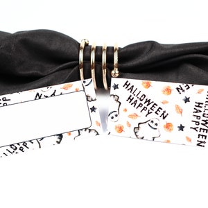 Naam Place Card, Halloween, Gast Zitplaatsen Arrangement, Tafel Decor, Buffet Food Label, Tent Gevouwen / Stijl 14