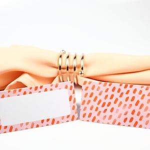 Naam Plaatskaart, Oranje Tafelsetting, Gastenverblijf, Tafeldecor, Buffet Voedsel Label, Tent Gevouwen /Stijl 18