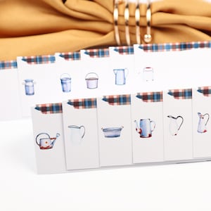 Naam Plaats Kaart, 12 pk Rustieke Pitcher TafelSetting, Gasten zitplaatsen Arrangement, Tafel Decor, Buffet Food Label, Tent Opgevouwen