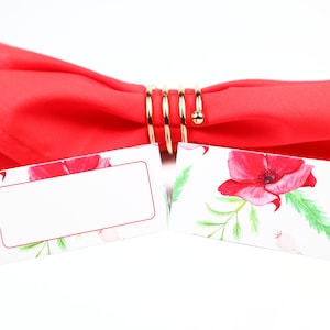 Naam Place Card, Remembrance Poppy, Guest Seating Arrangement, Tafel Decor, Buffet Food Label, Tent Gevouwen / Style 6