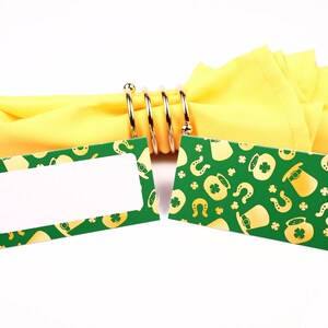 St Patrick's Day Ierse Naam Plaats Kaart, Tafel Instelling, Gast Zitplaats Arrangement, Tafel Decor, Buffet Eten Label, Tent Gevouwen /Stijl 19