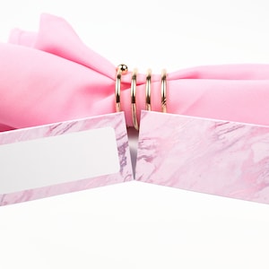 Naam Place Card, Rose-Gold Pink Table Setting, Guest Seating Arrangement, Table Decor, Buffet Food Label, Tent Folded / Style 3