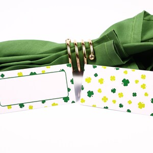 St Patrick's Day Ierse Naam Plaats Kaart, Tafel Instelling, Gast Zitplaats Arrangement, Tafel Decor, Buffet Eten Label, Tent Gevouwen /Stijl 24