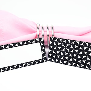 Naam Plaatskaart, Zwart-wit Tafelsetting, Gastenzitting Arrangement, Tafeldecor, Buffet Food Label, Tent Opgevouwen / Stijl 8