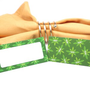 Name Place Card, Cannabis Tafelsetting, Gastenverblijf, Tafeldecor, Buffet Voedsel Label, Tent Opgevouwen /Stijl 2