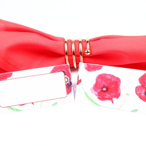 Naam Place Card, Remembrance Poppy, Guest Seating Arrangement, Tafel Decor, Buffet Food Label, Tent Gevouwen / Style 5