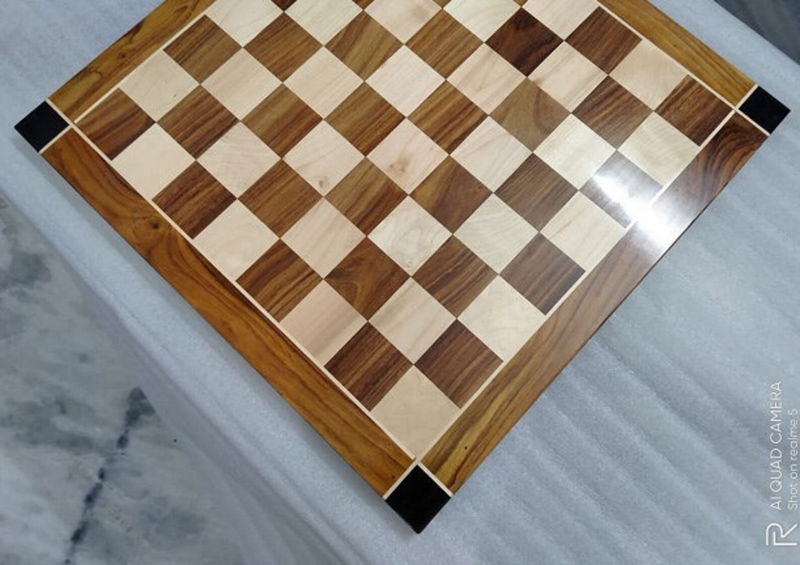 21'' GOLDEN ROSEWood Chess Board of Square Size Etsy