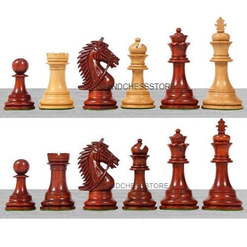 Combo of Paperweight Rook, Bishop & Pawn Chess Pieces in Box Wood & Bud  Rosewood - 4.52