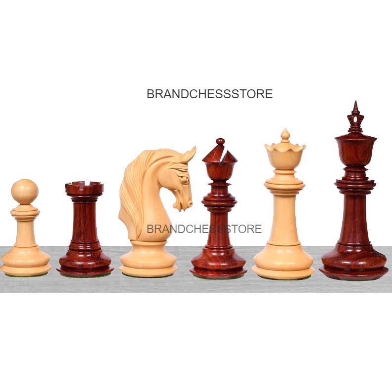 Combo of Paperweight Rook, Bishop & Pawn Chess Pieces in Box Wood & Bud  Rosewood - 4.52