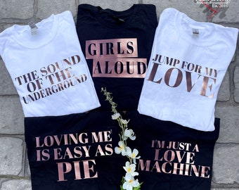 Girls Aloud Unofficial Concert T-Shirt Adult or Child Sizes