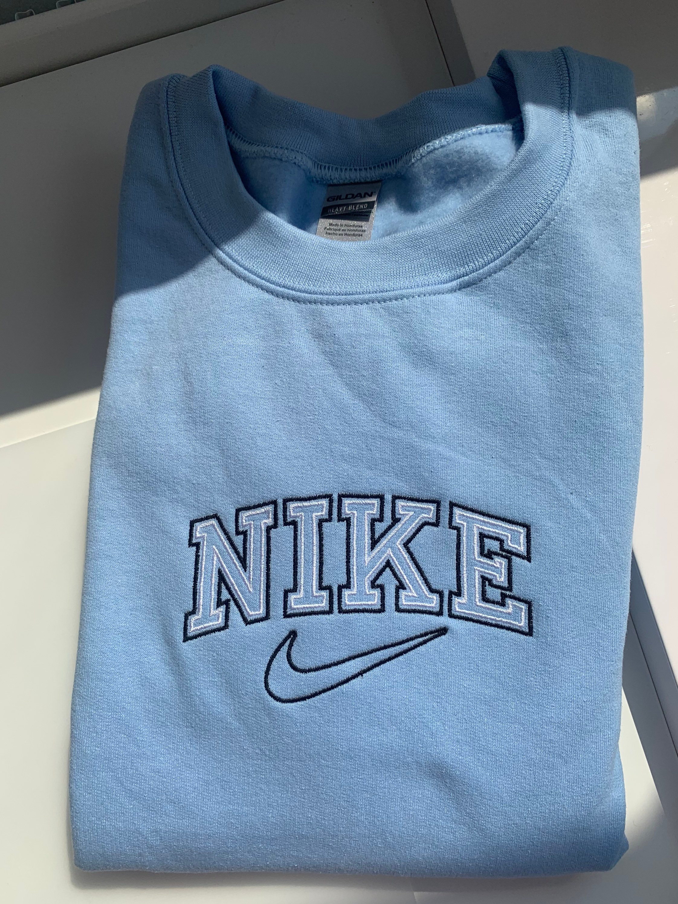 Sweat-shirt Vintage Nike Bleu Clair | Etsy