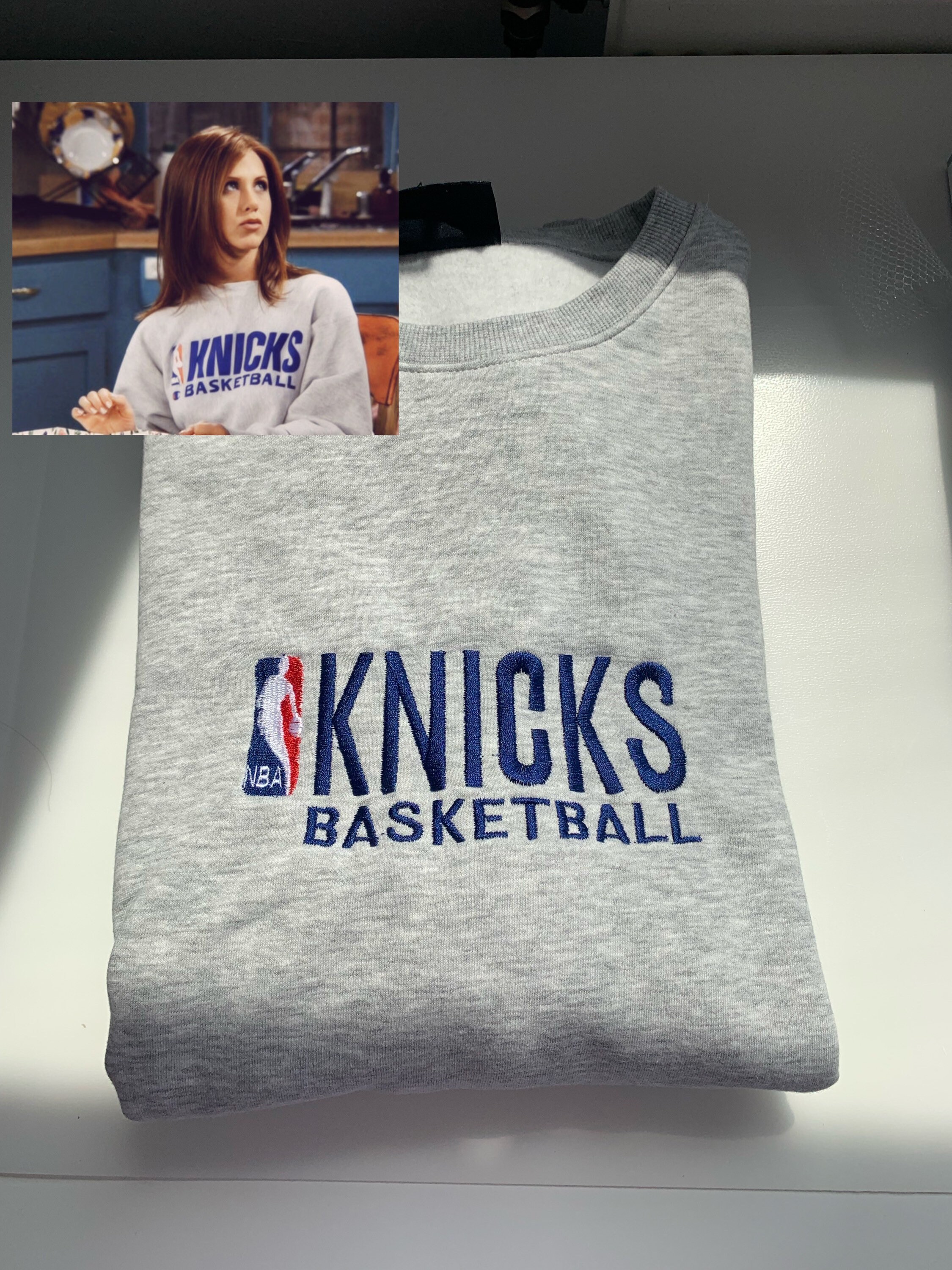 Embroidered KNICKS Basketball Friends Inspired Sweater Etsy