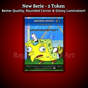 Rhystic Study Full Art Custom Token for MTG - Magic The Gathering - RAA Token